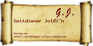 Gottdiener Jolán névjegykártya