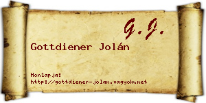 Gottdiener Jolán névjegykártya